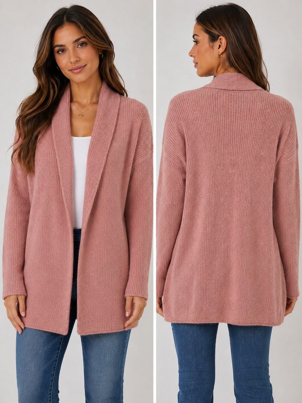 Express Pink Open Front Cardigan Sweater Sz XS Long Sleeve Casual NWT